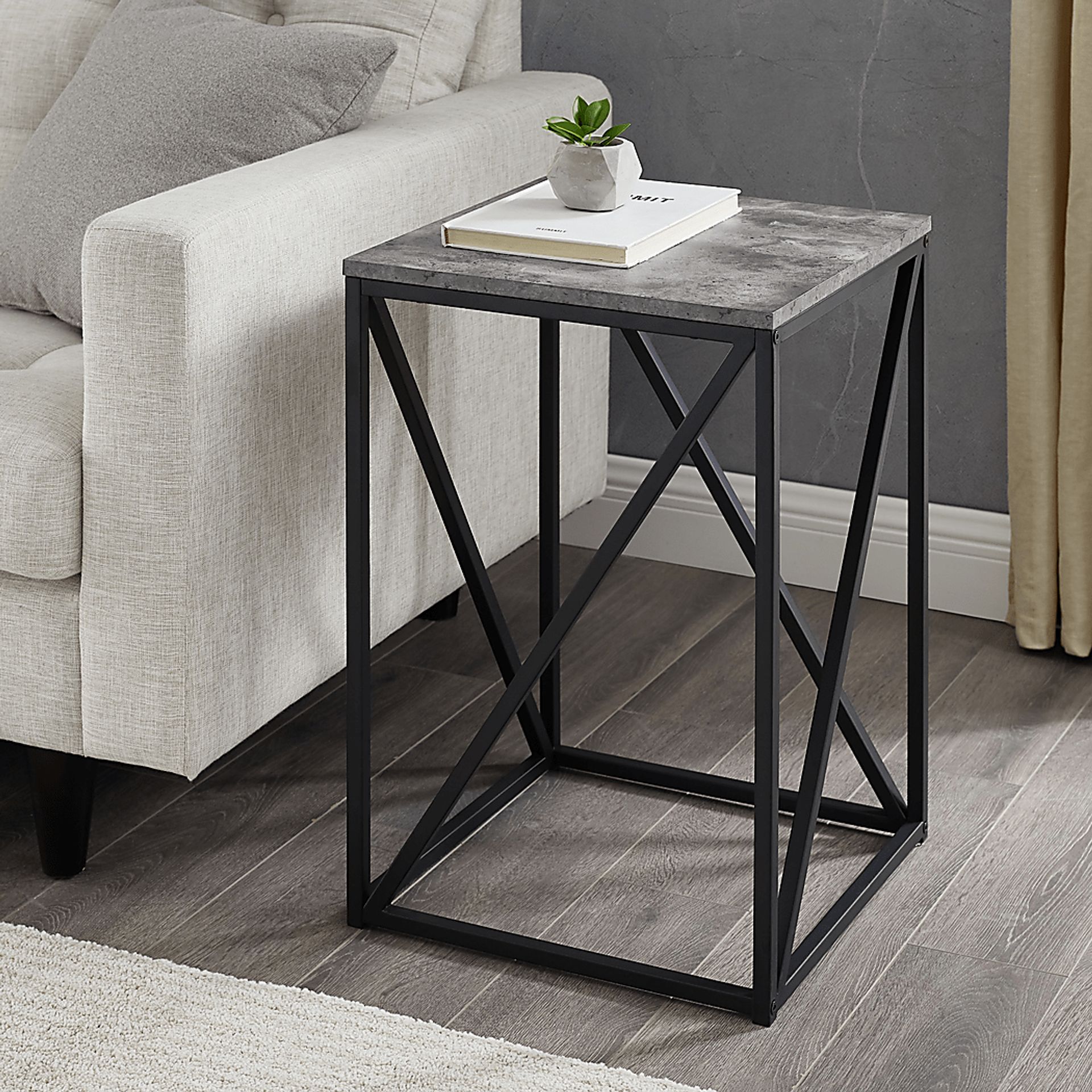 Avondale Circle Dark Gray Accent Table - Image 4