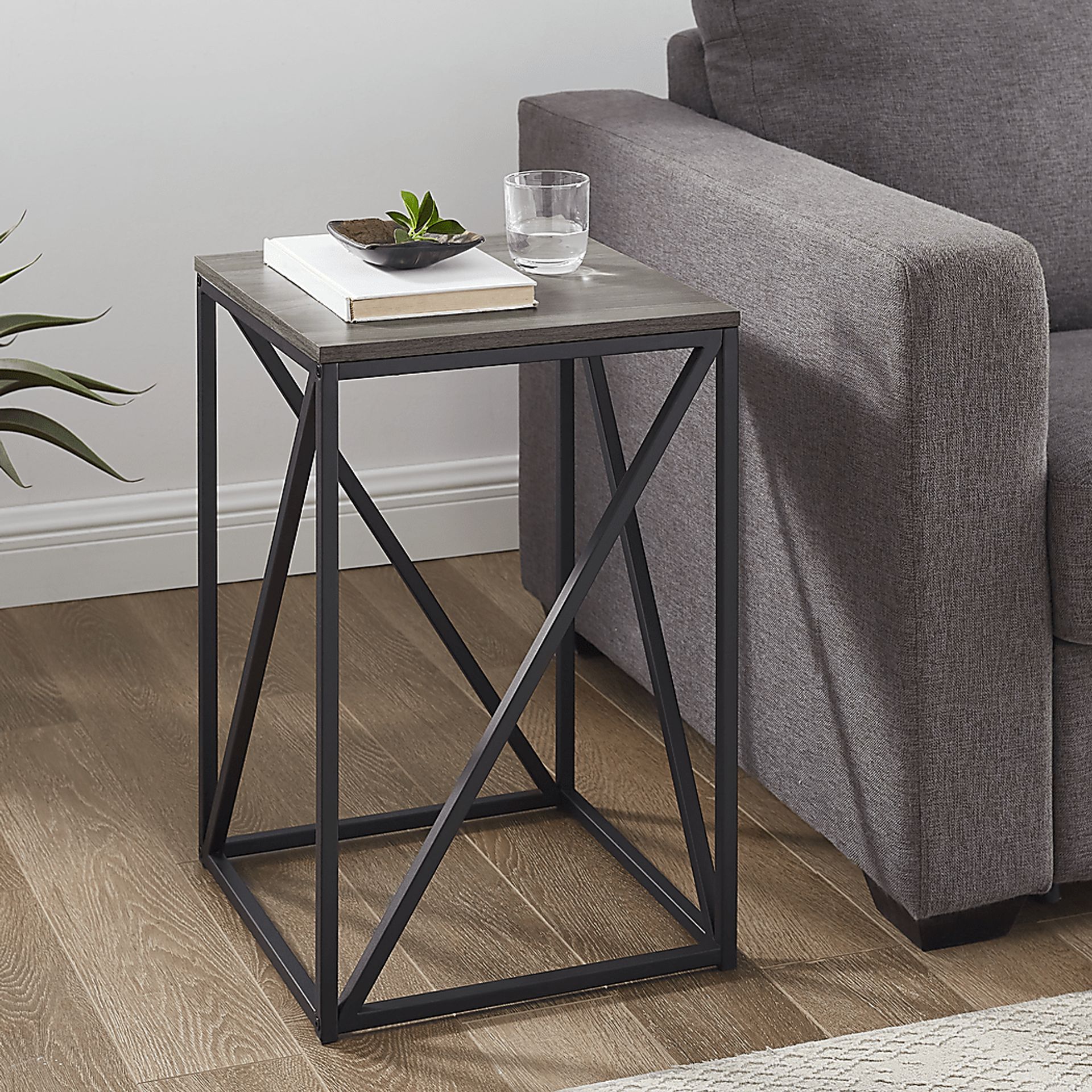 Avondale Circle Gray Accent Table - Image 4