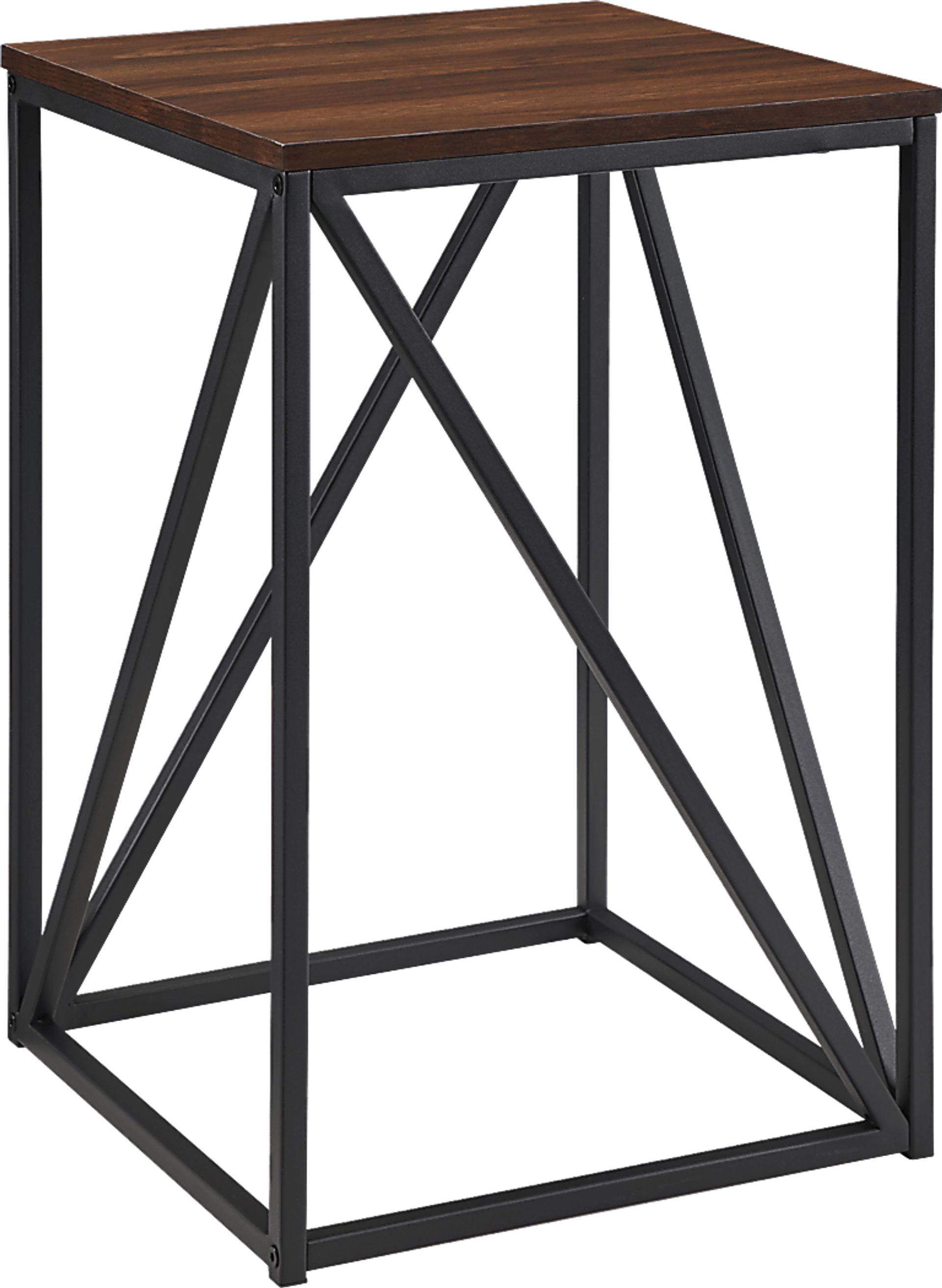 Avondale Circle Walnut Accent Table - Image 1