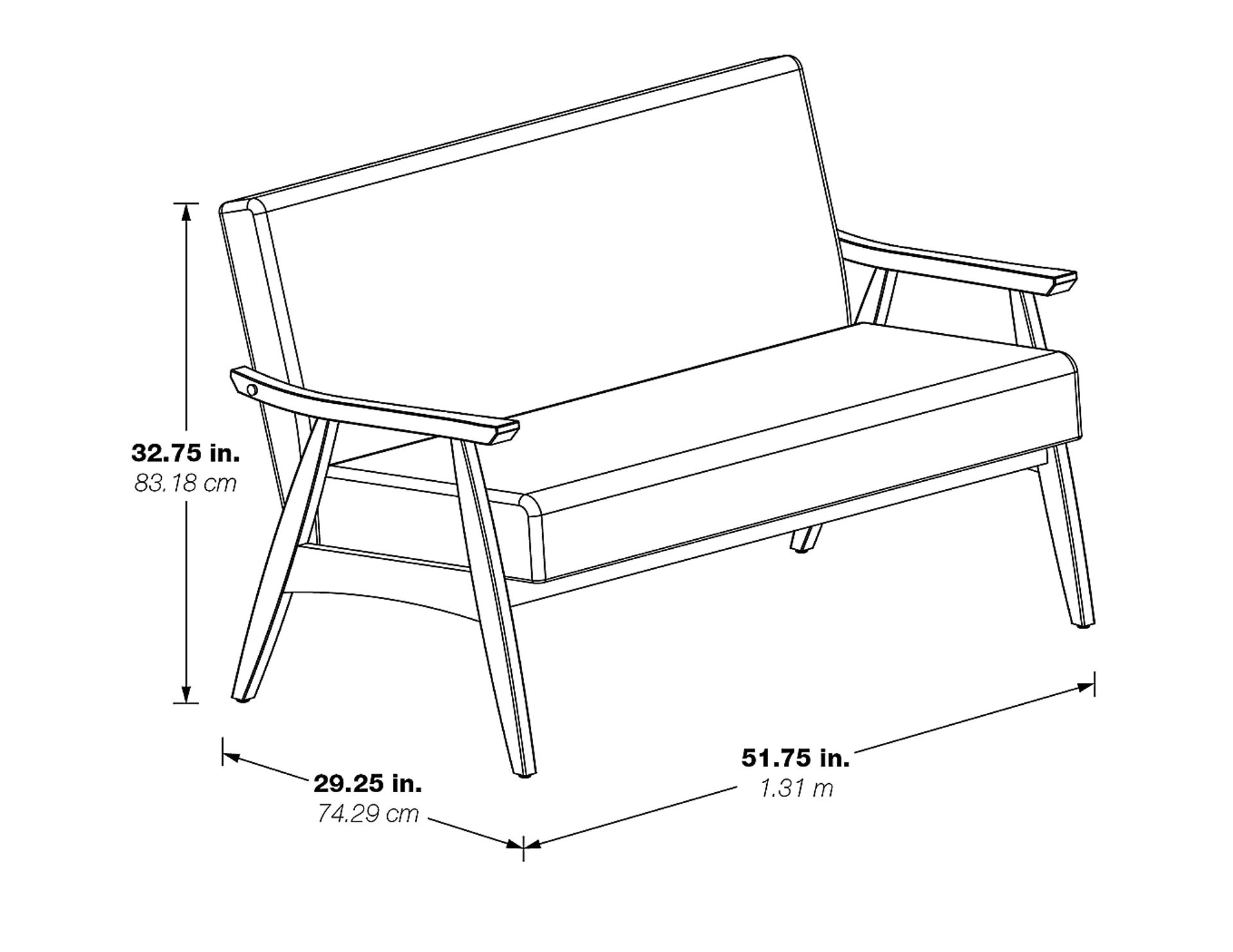 Avott Brown Loveseat - Image 4