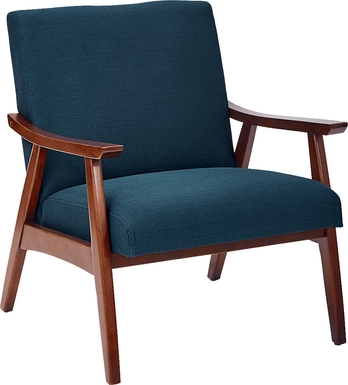 Avott Dark Blue Accent Chair