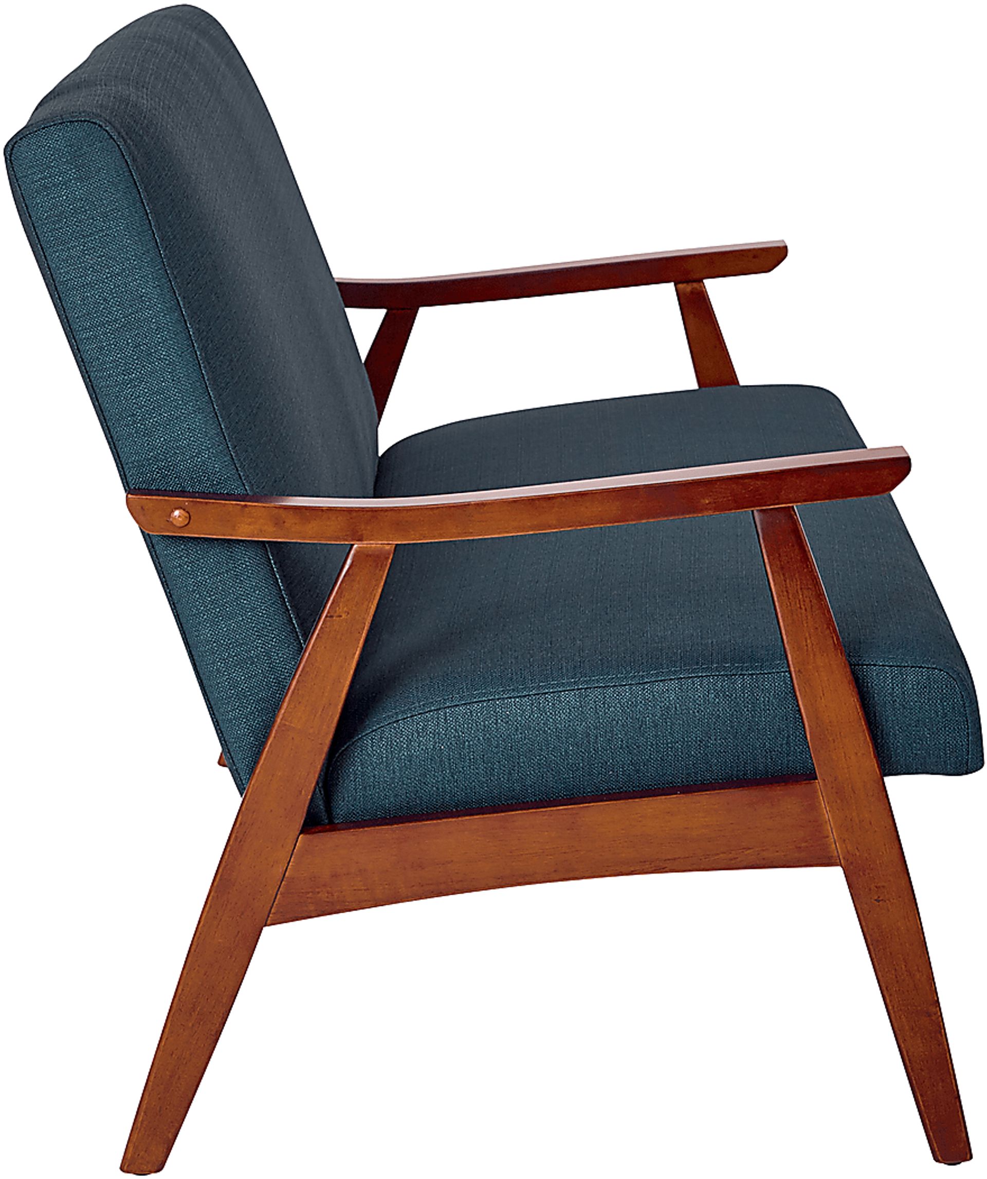 Avott Dark Blue Loveseat - Image 4