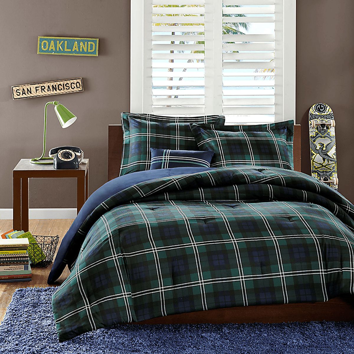 Avrill Blue Full Comforter Set | Rooms to Go