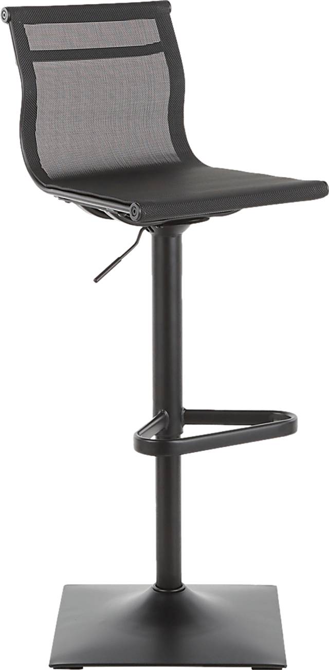 Avrum Black Adjustable Barstool - Thumbnail - Image 1