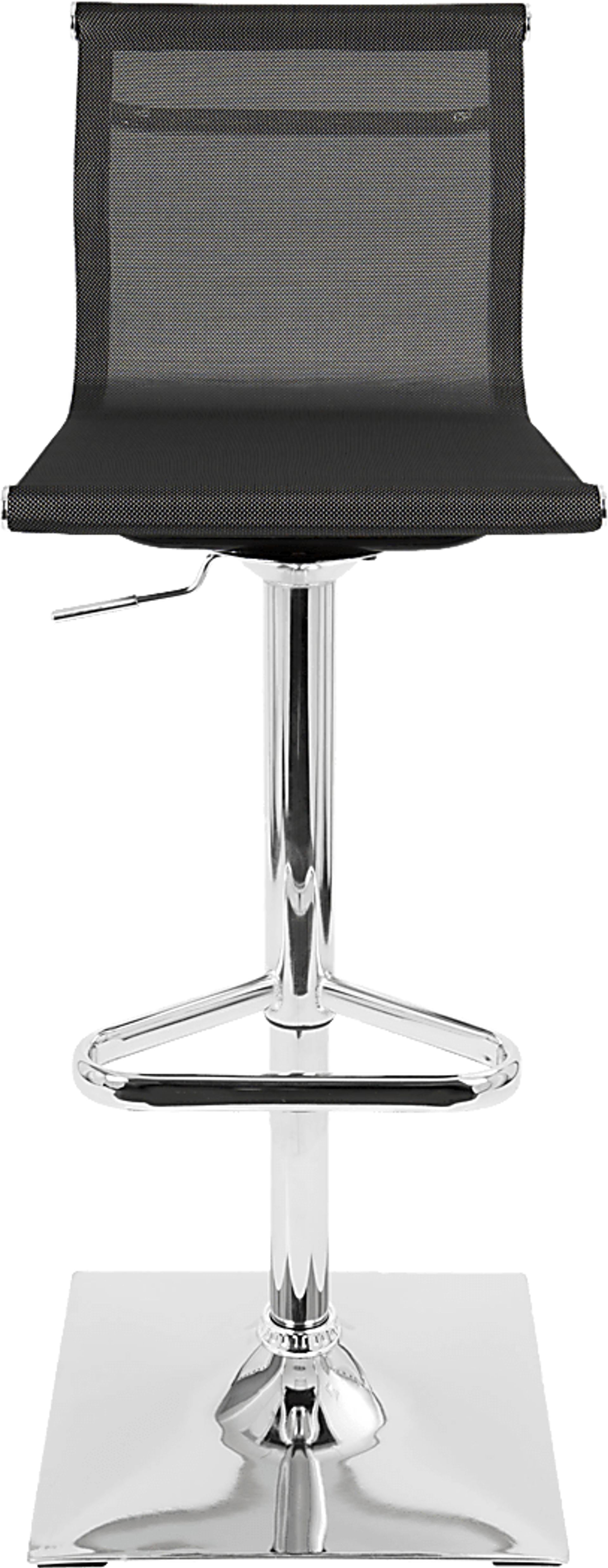 Avrum Black Chrome Adjustable Swivel Barstool - Image 2