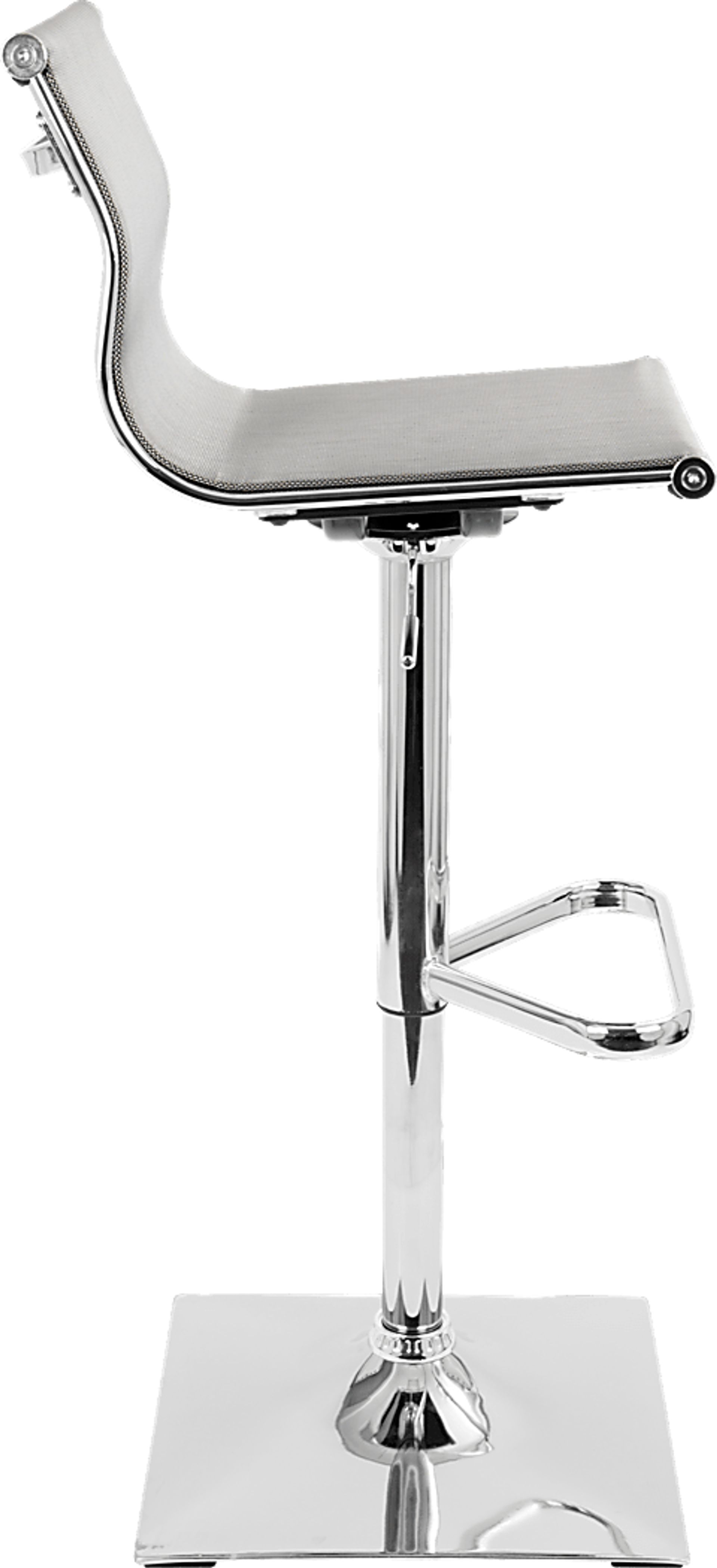 Avrum Gray Chrome Adjustable Swivel Barstool - Image 4