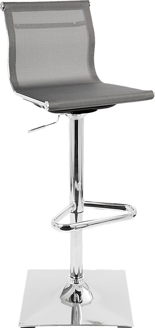 Avrum Gray Chrome Adjustable Swivel Barstool