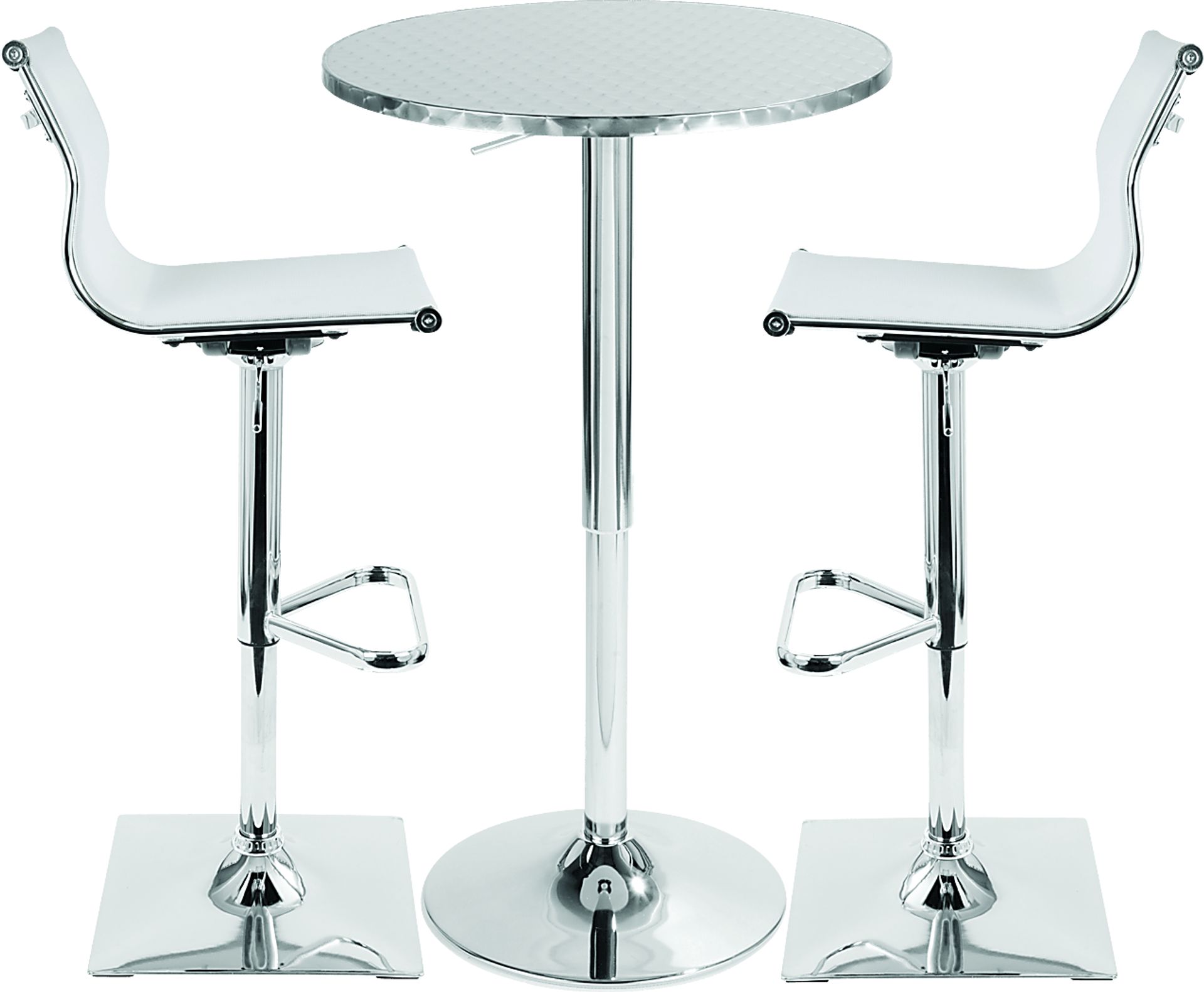 Avrum White 3 Pc Bar Height Dining Set - Image 2