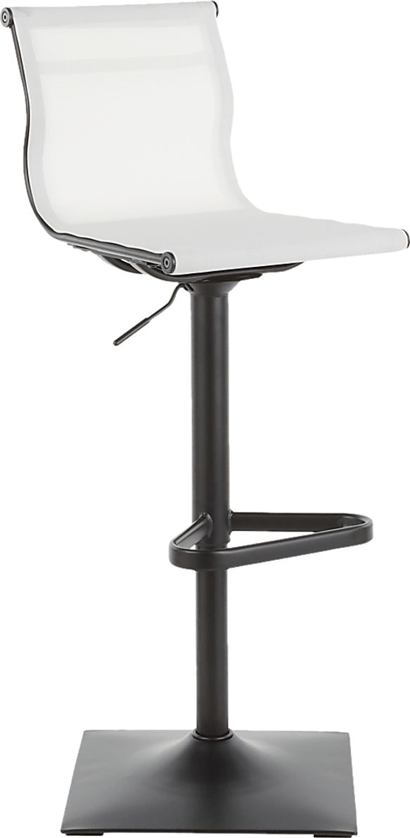 Avrum White Adjustable Barstool