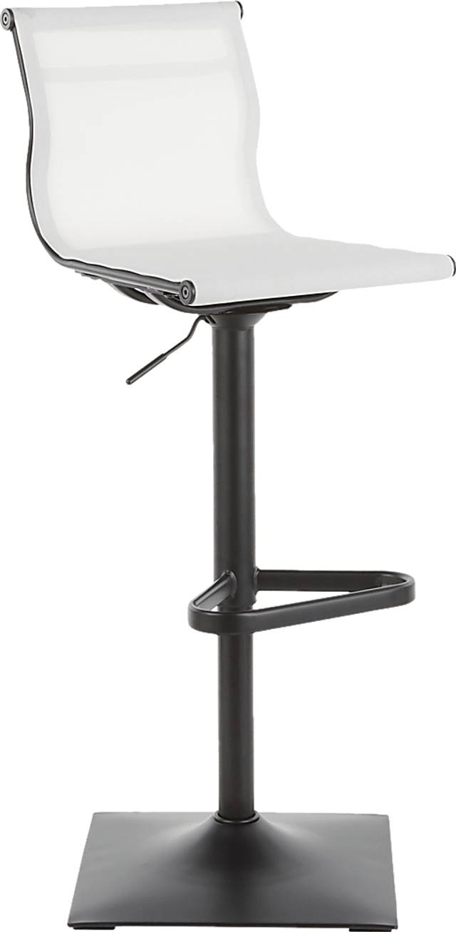 Avrum White Adjustable Barstool - Thumbnail - Image 1