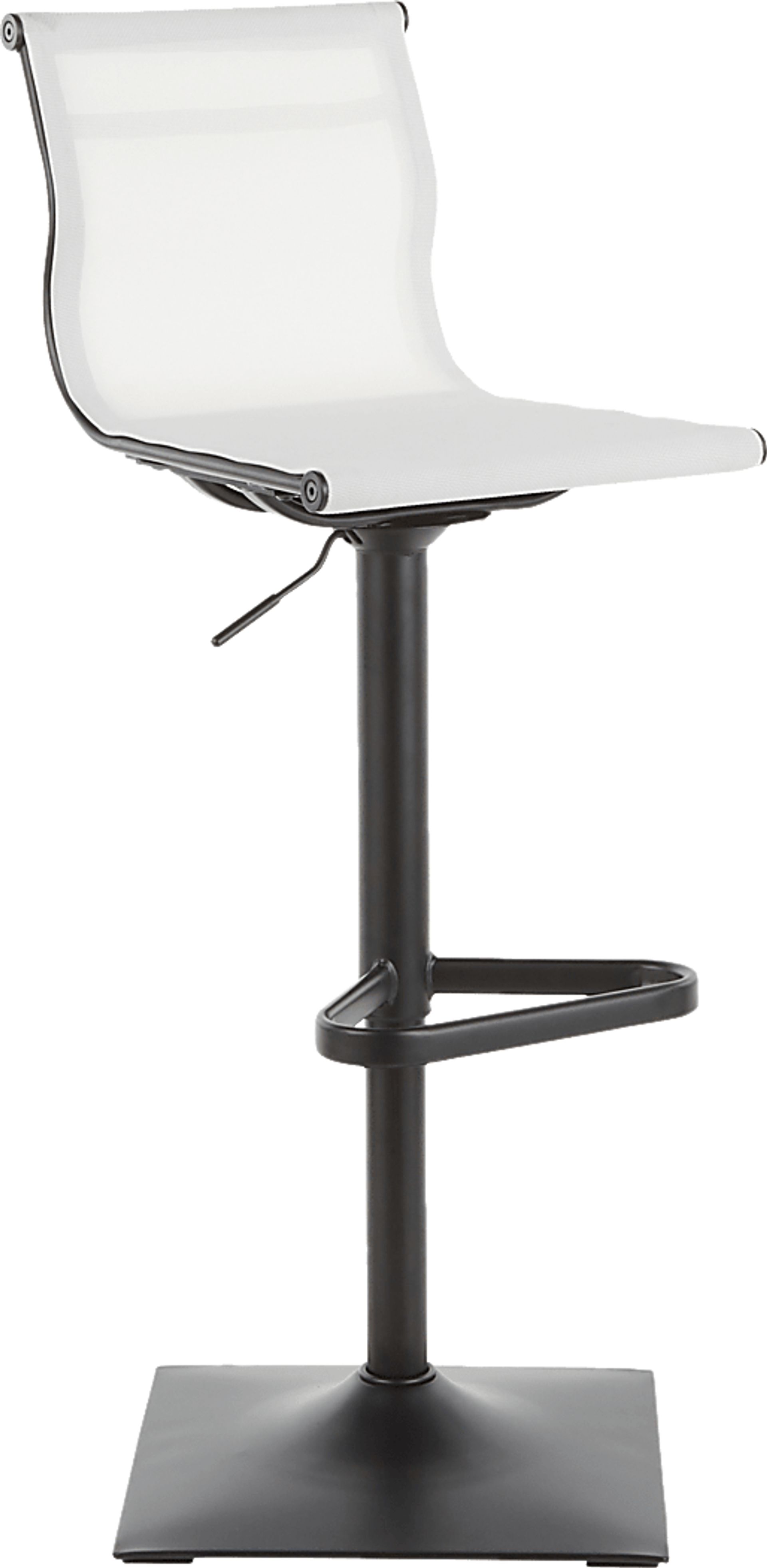 Avrum White Adjustable Barstool - Image 1