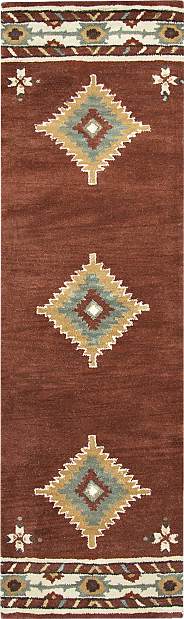 Awena Red 2'6 x 10' Runner Rug - Thumbnail - Image 1
