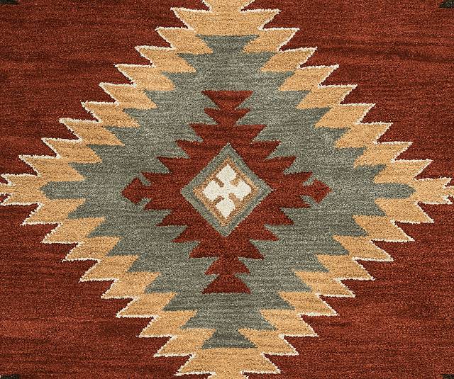 Awena Red 8' Round Rug - Thumbnail - Image 3