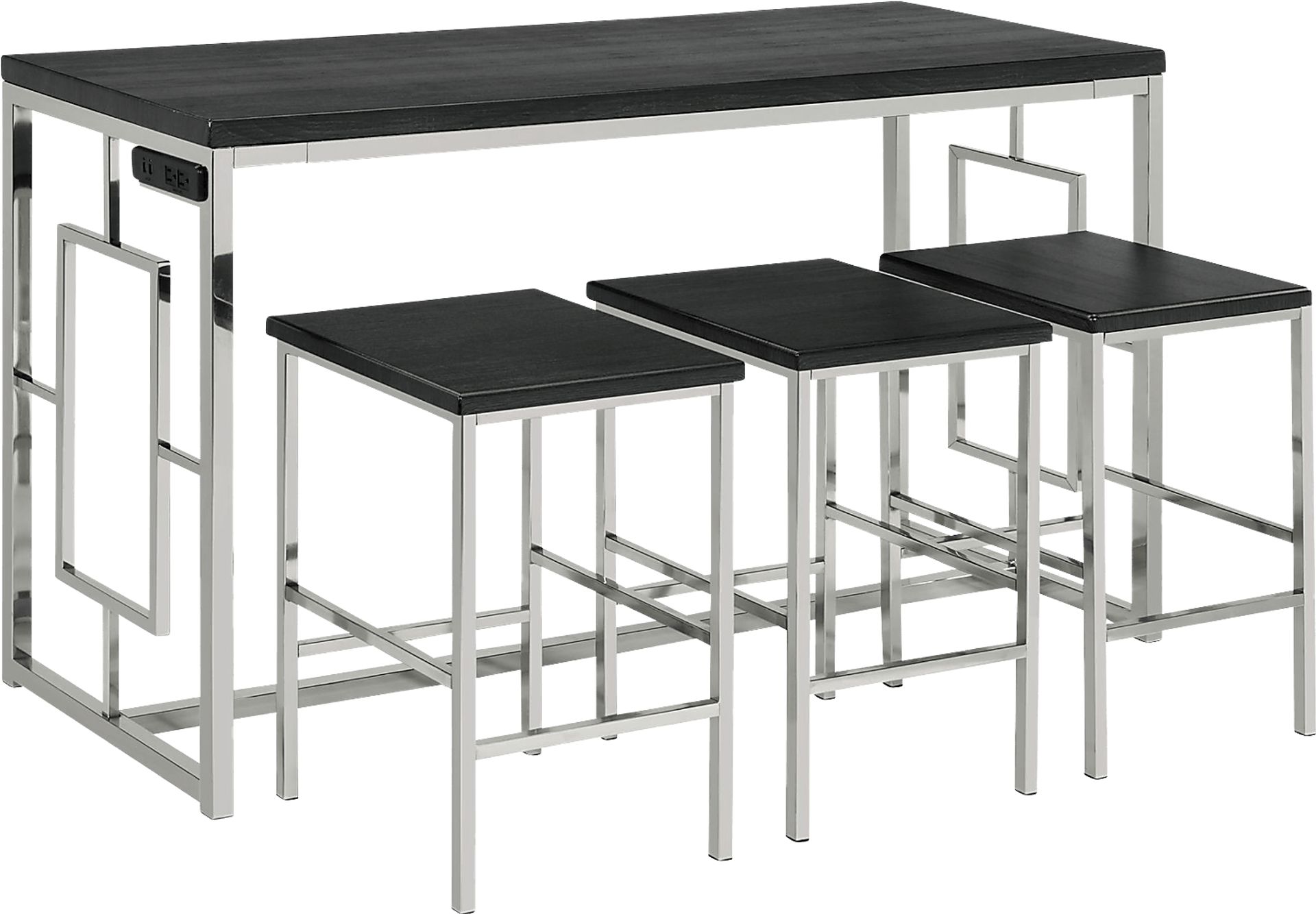 Awini Brown 4 Pc Bar Height Table Set - Image 1