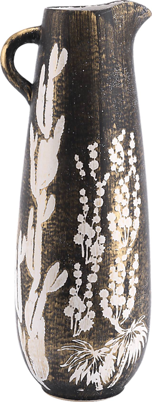 Awo Gold and White Large Outdoor Jar - Thumbnail - Image 4