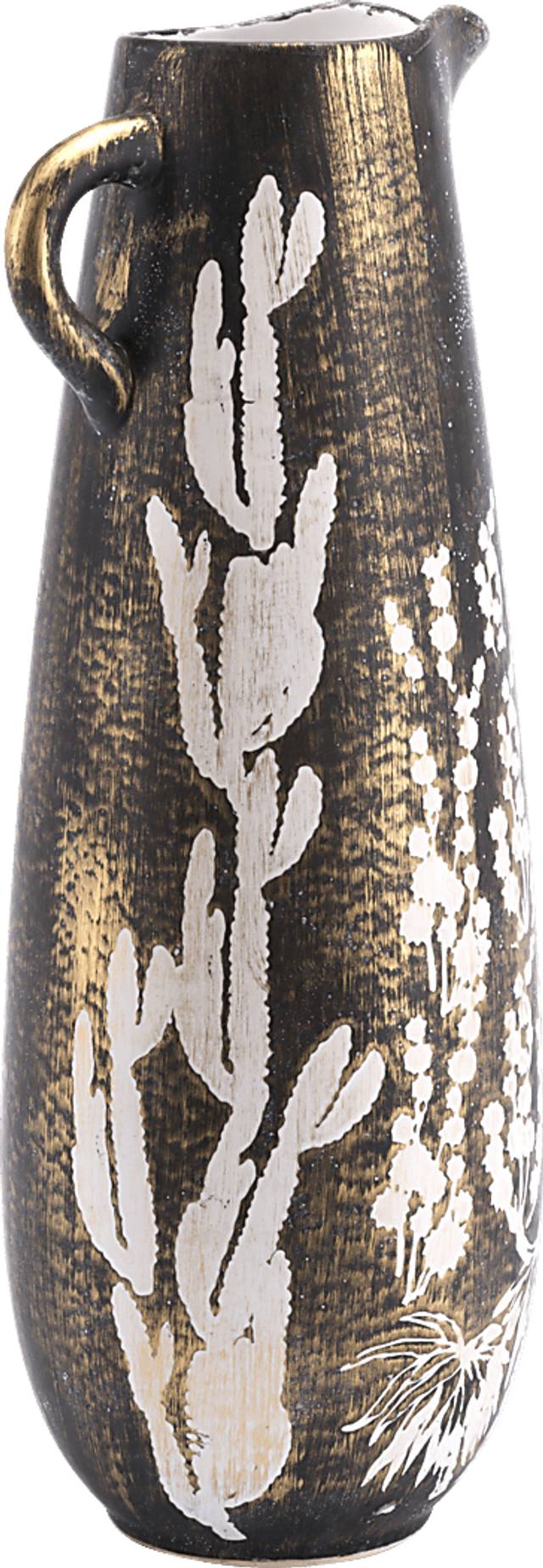 Awo Gold and White Large Outdoor Jar - Thumbnail - Image 1