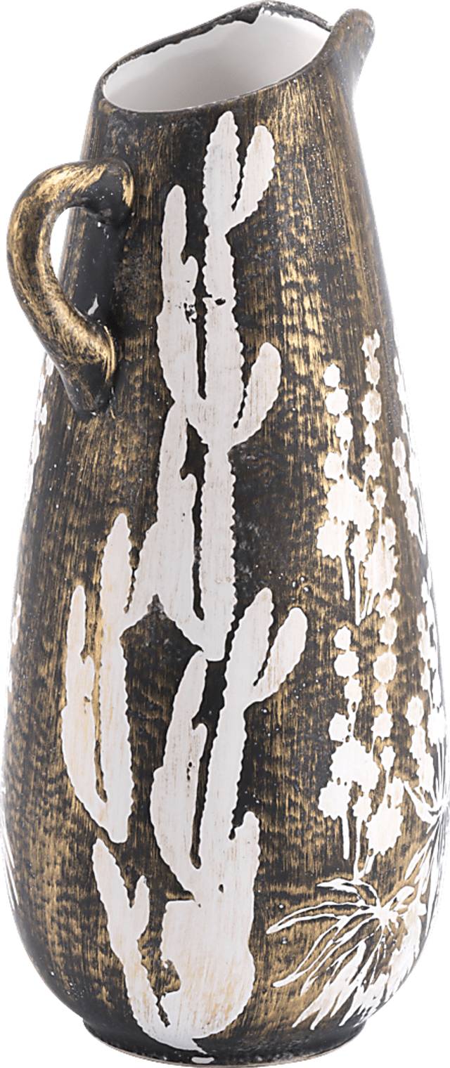 Awo Gold and White Small Outdoor Jar - Thumbnail - Image 1