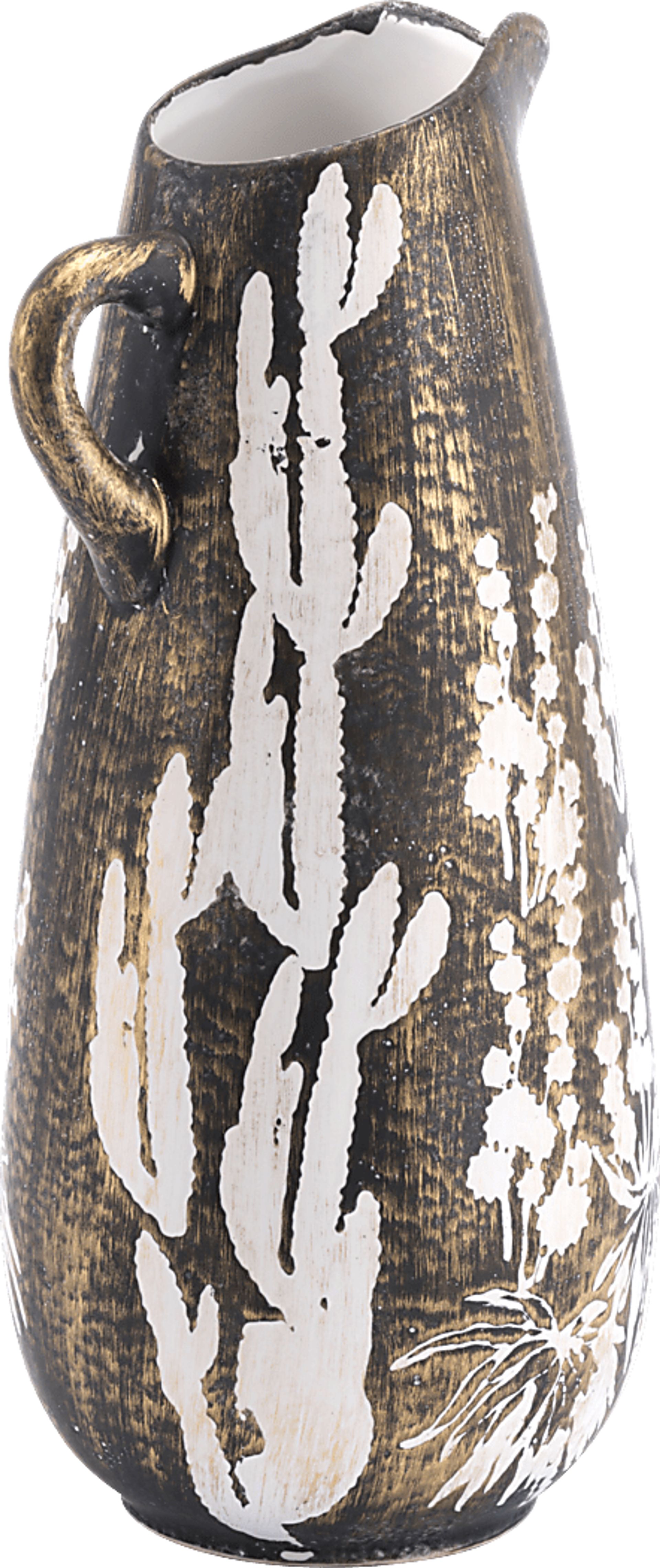 Awo Gold and White Small Outdoor Jar - Image 1