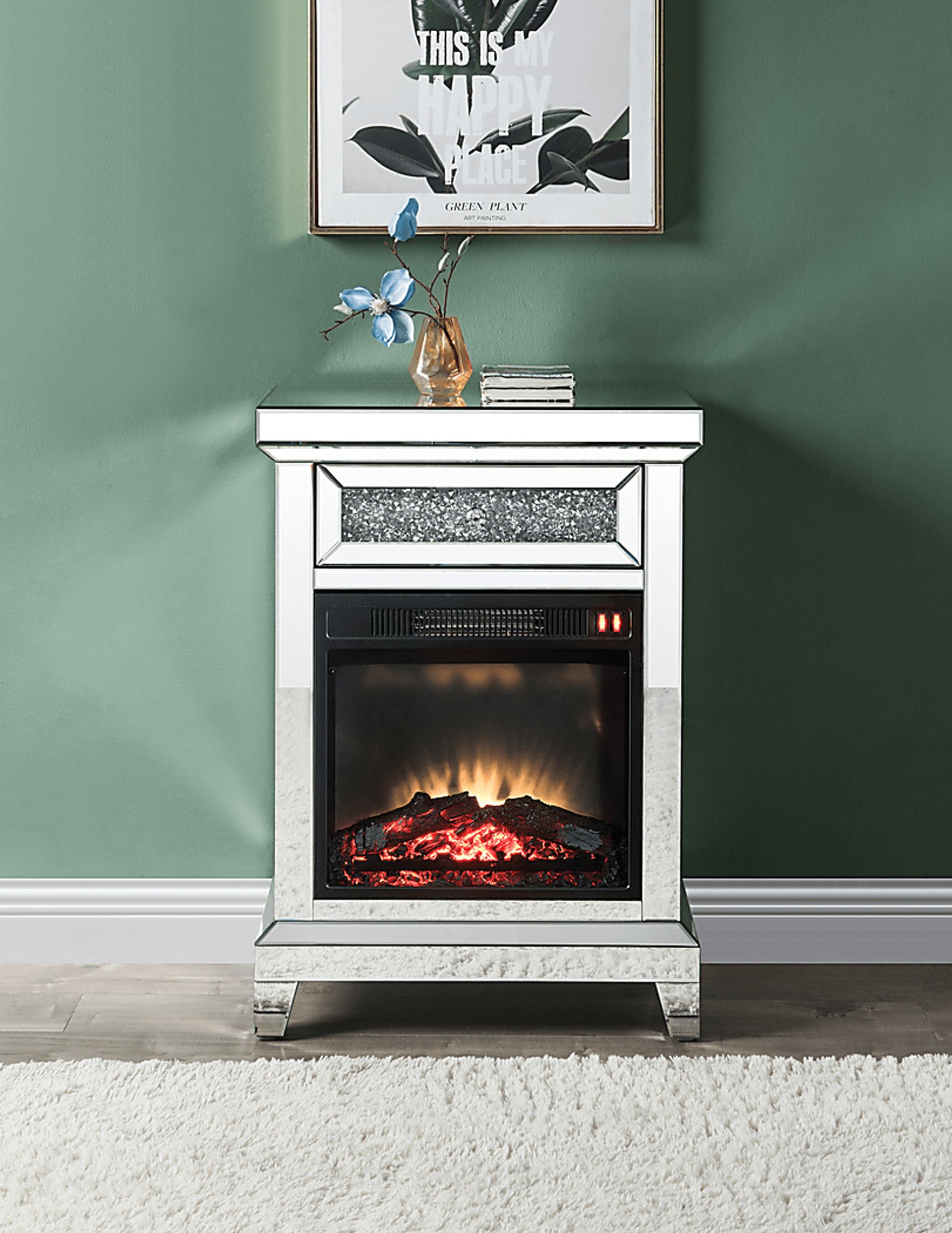 Axbridge Silver 24 Console, With Electric Fireplace - Image 2