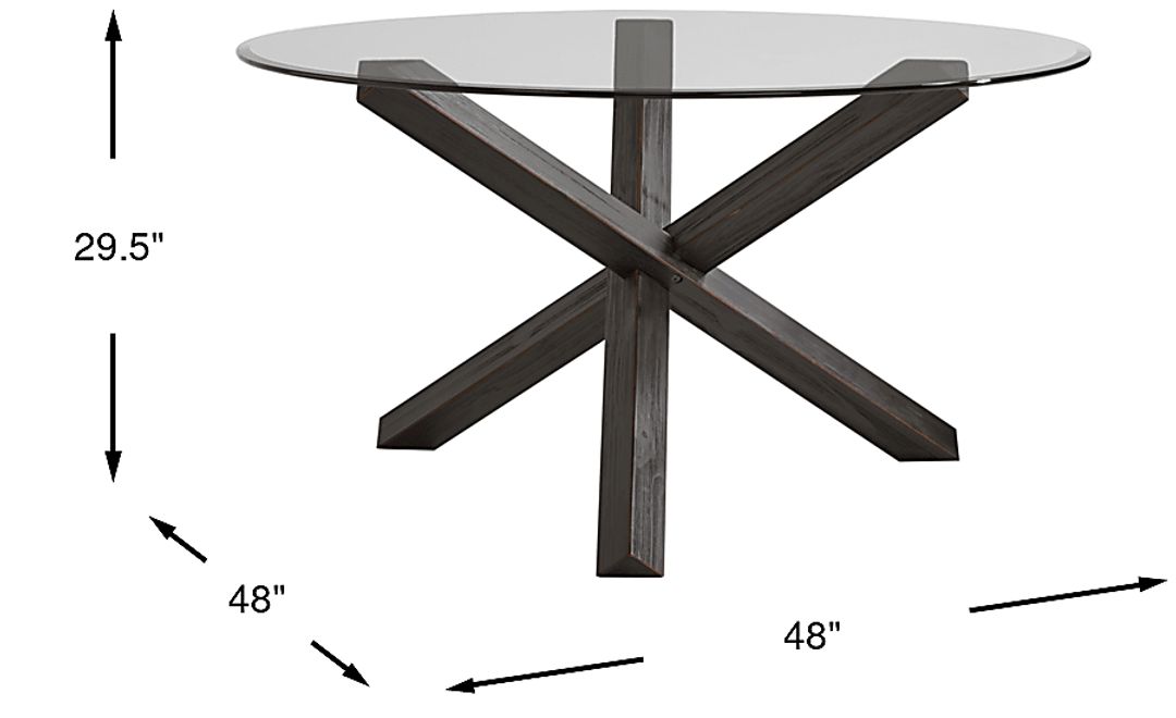 Axia Black 48" Round Dining Table