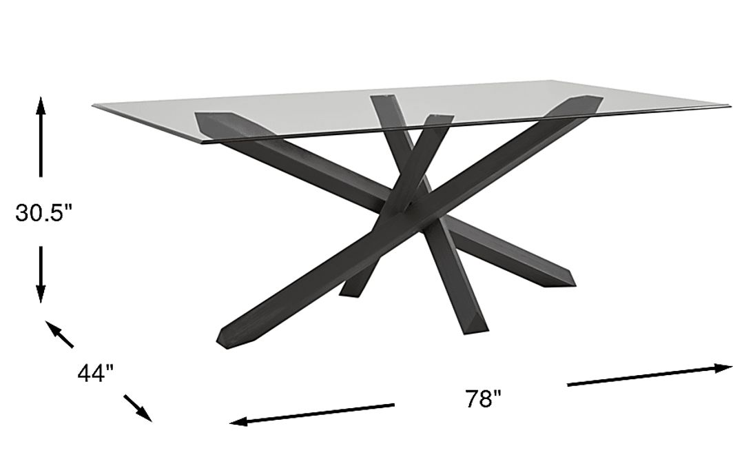 Axia Black 78" Dining Table