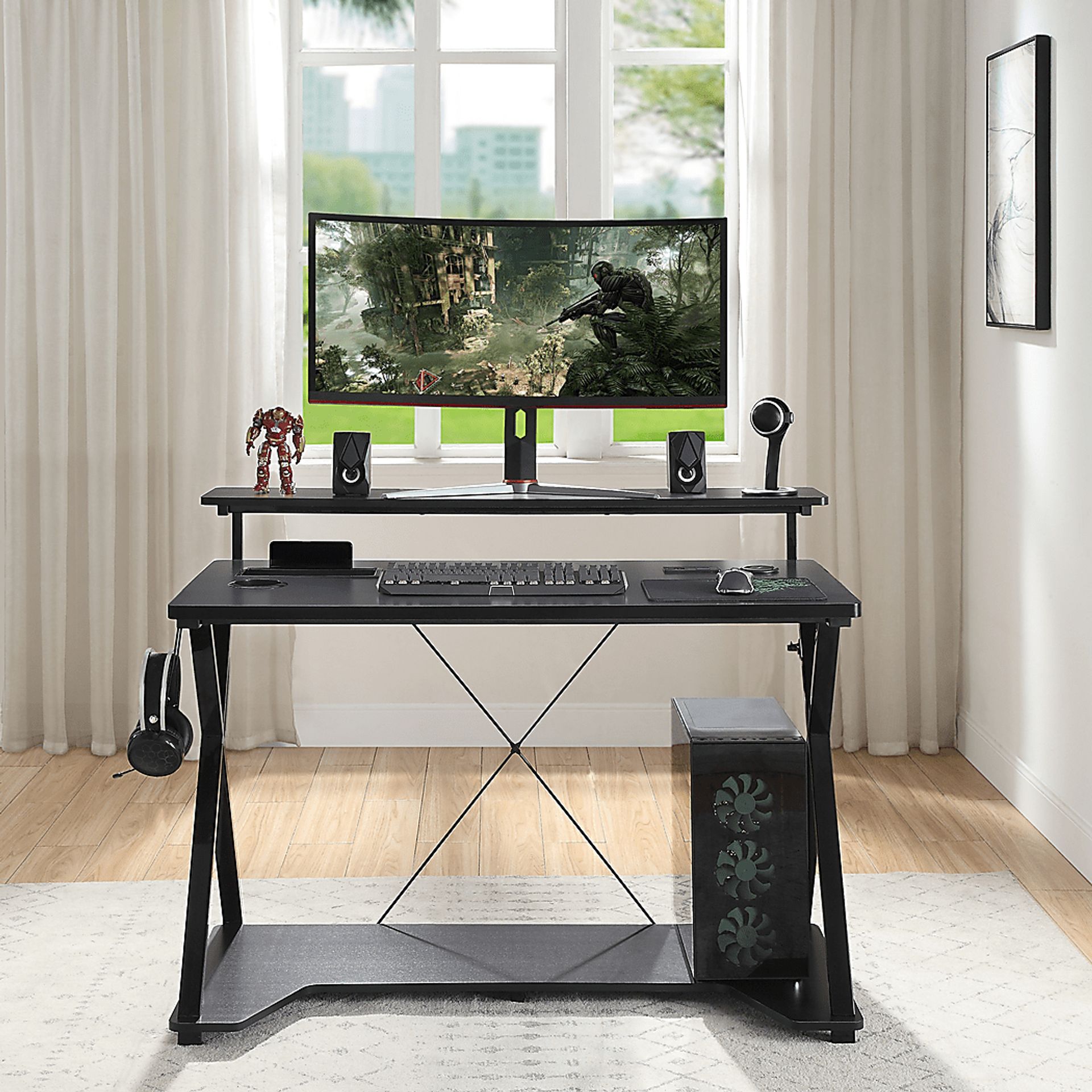 Axyon Black Gaming Desk - Image 11