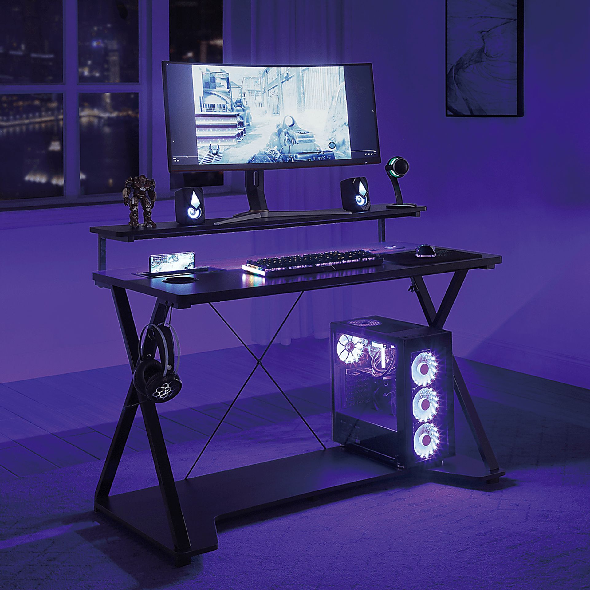 Axyon Black Gaming Desk - Image 12