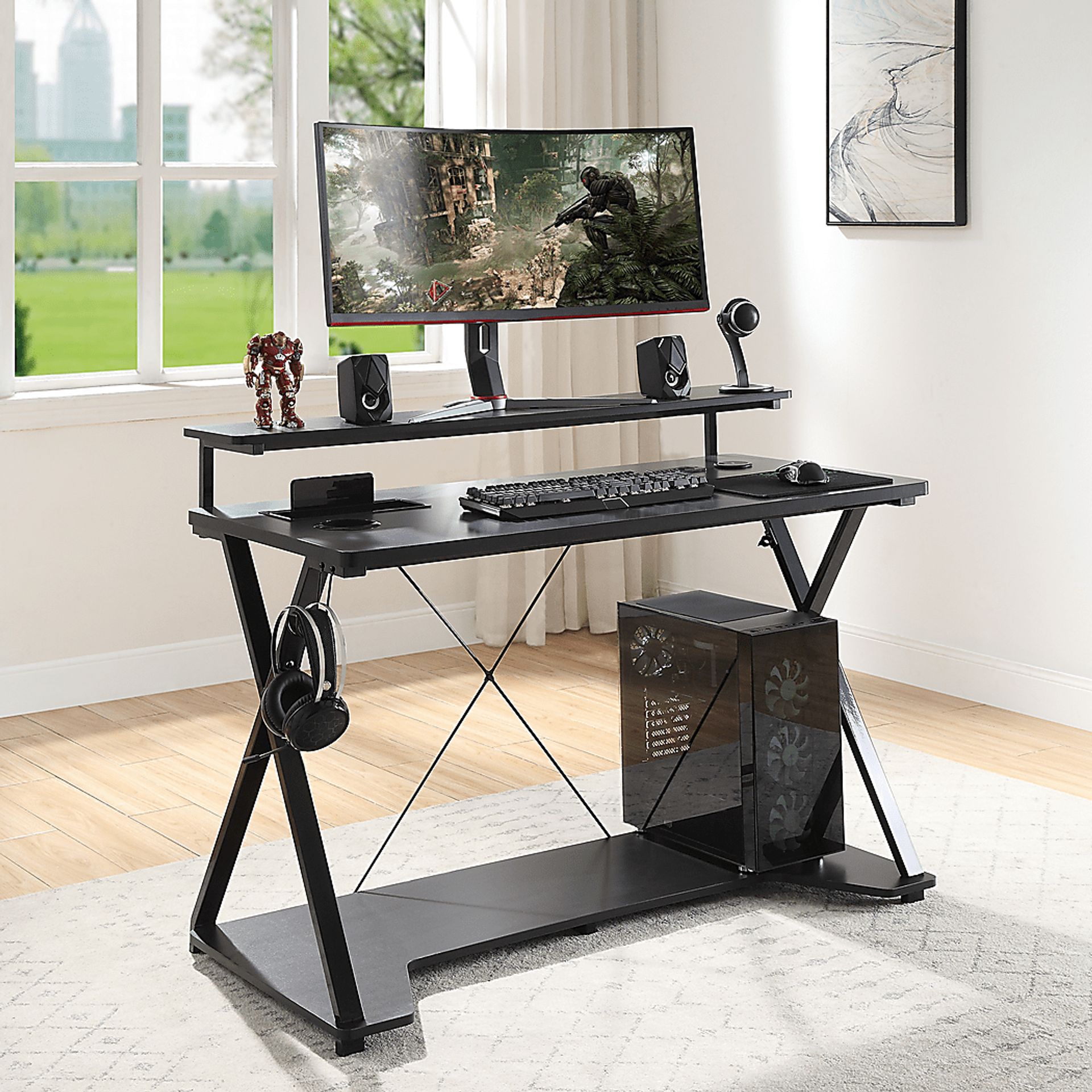 Axyon Black Gaming Desk - Image 10