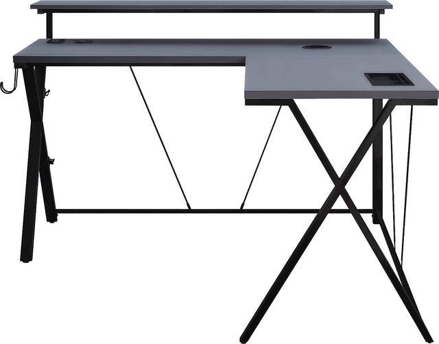 Axyon Gray L- Shaped Gaming Desk - Thumbnail - Image 2