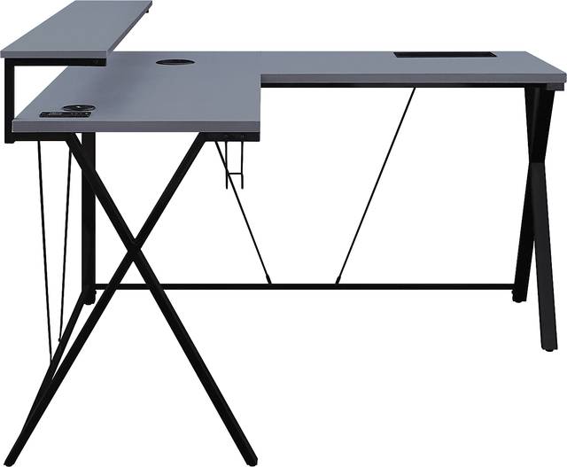 Axyon Gray L- Shaped Gaming Desk - Thumbnail - Image 5