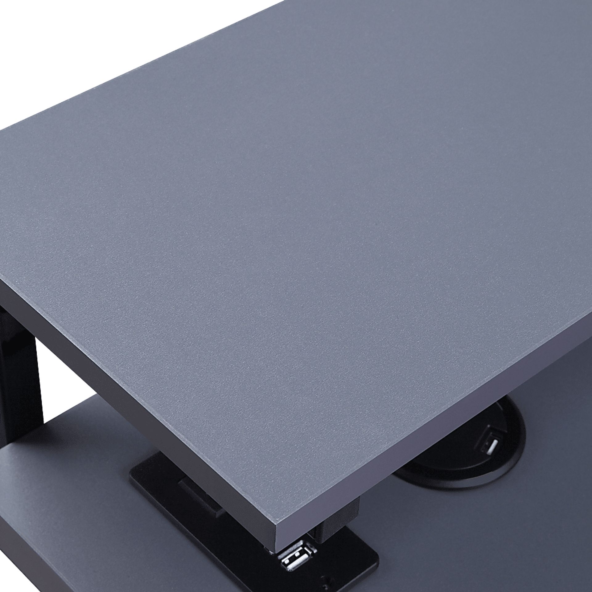 Axyon Gray L- Shaped Gaming Desk - Image 6