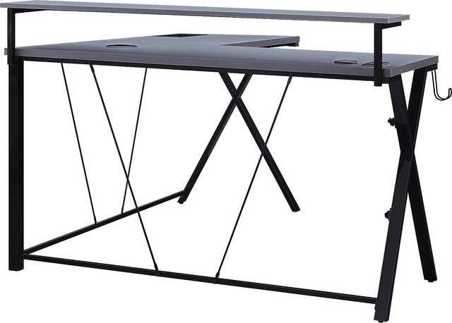 Axyon Gray L- Shaped Gaming Desk - Thumbnail - Image 1