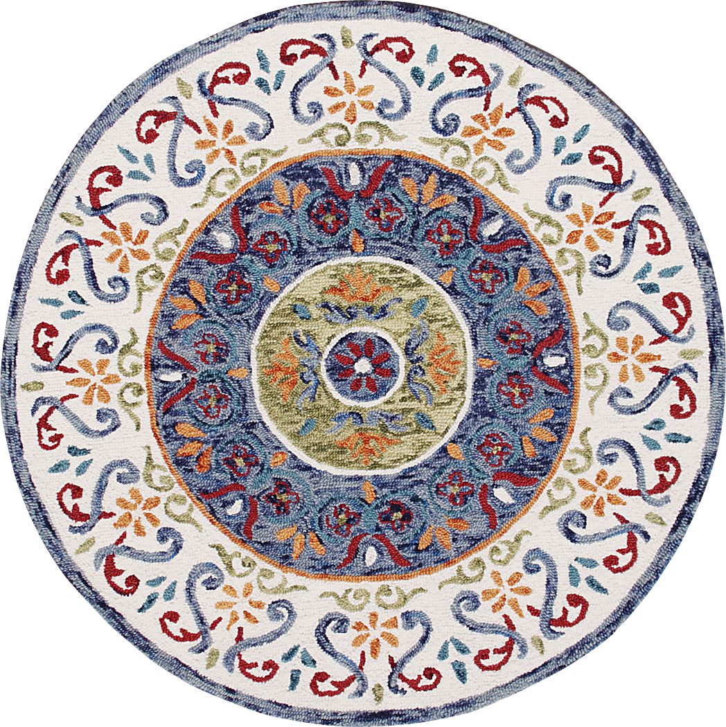 Ayanka Ivory 6' Round Rug