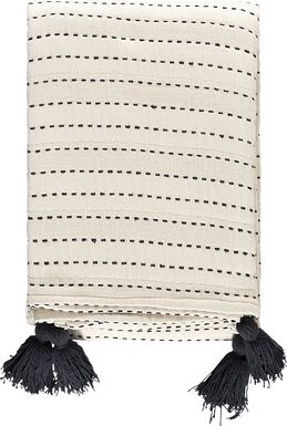 Ayantu Ivory Throw Blanket