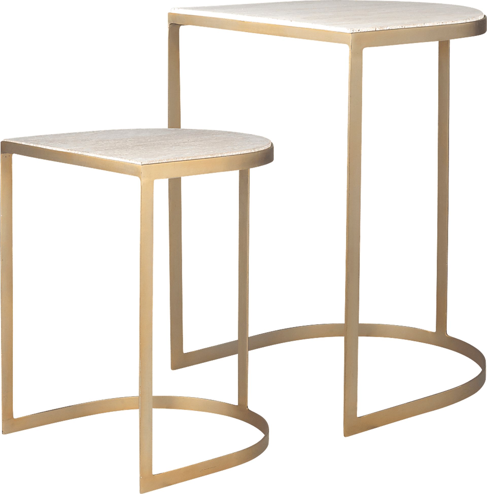 Ayashe White Nesting Table, Set of 2 - Image 1