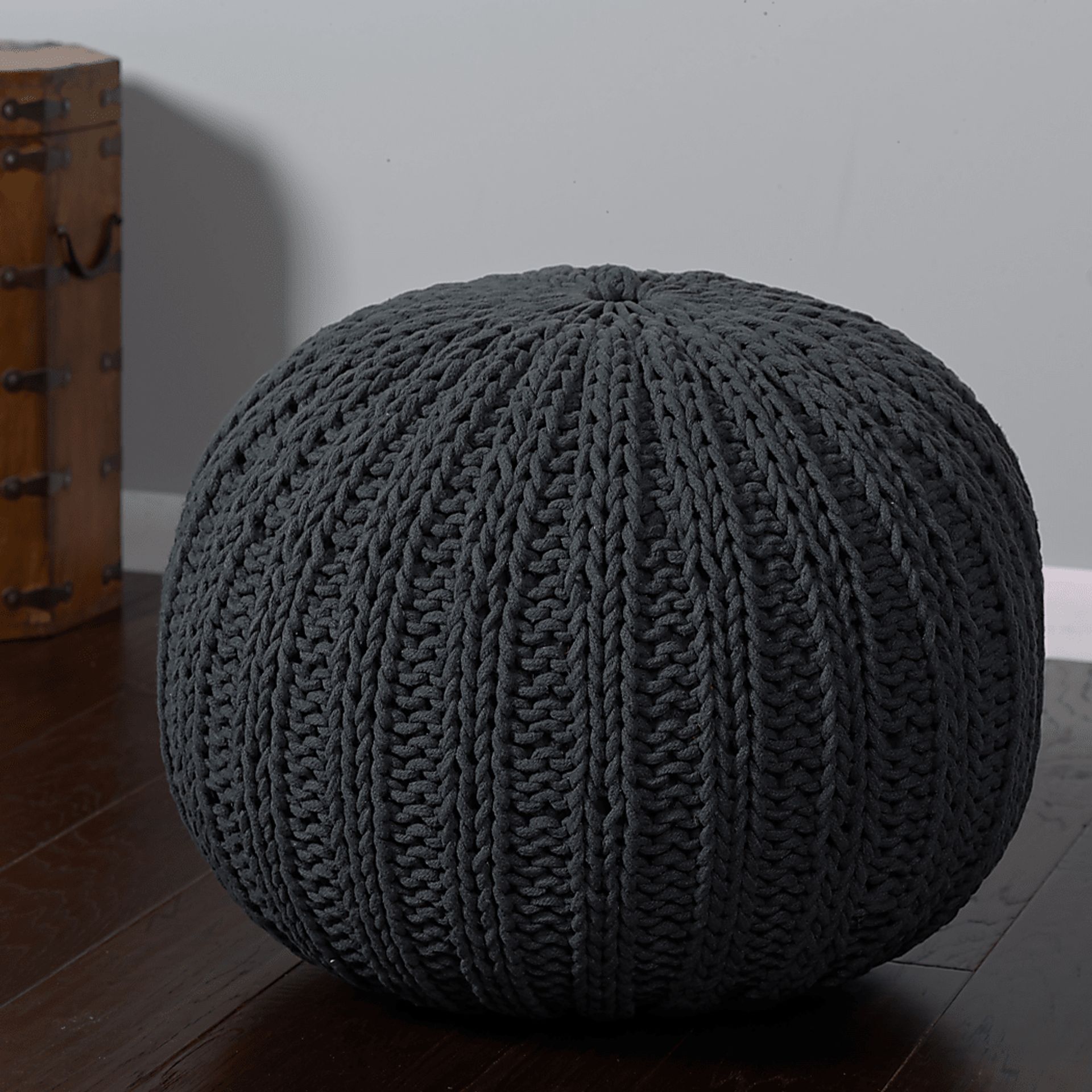 Ayidu Black Pouf - Image 3