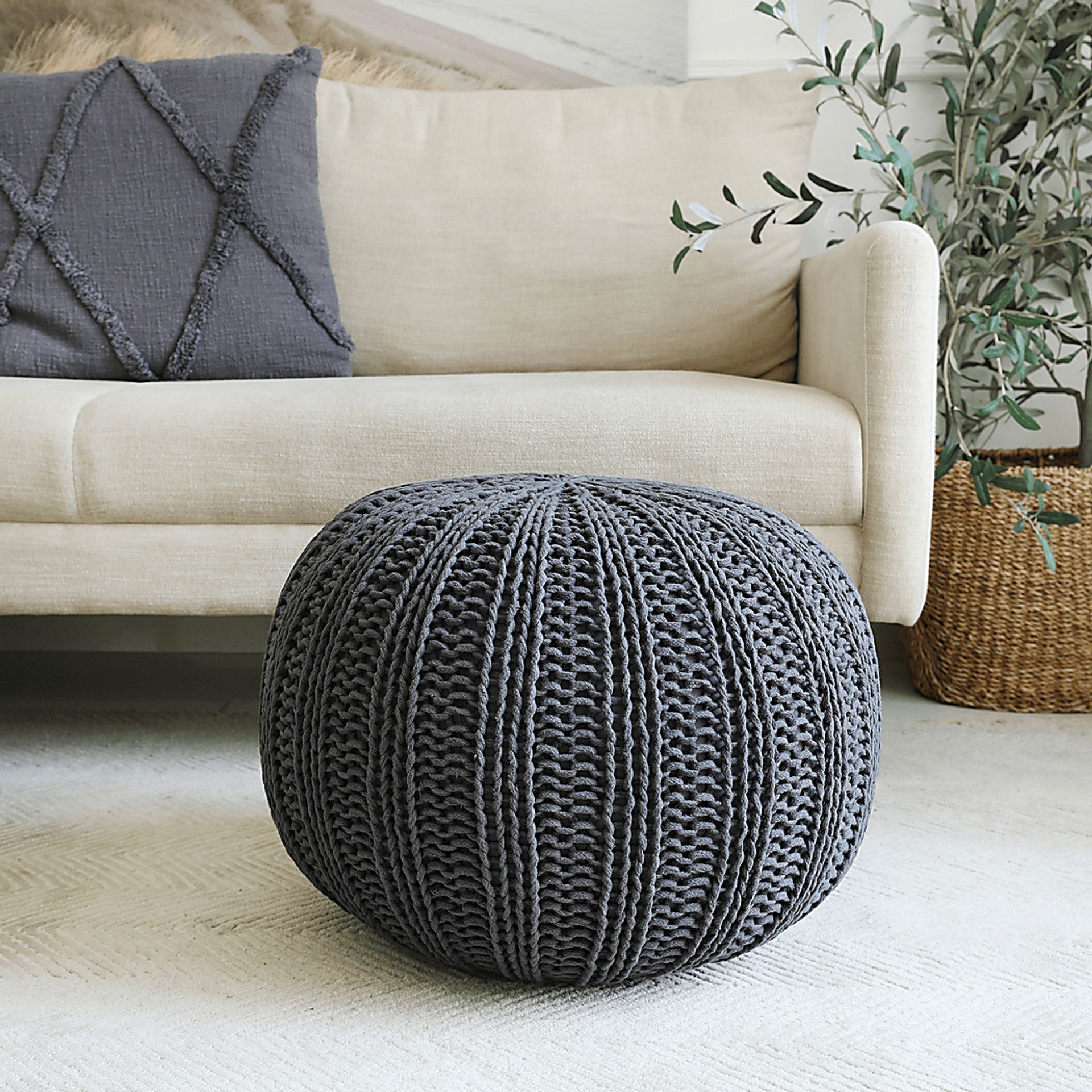 Ayidu Black Pouf - Image 4