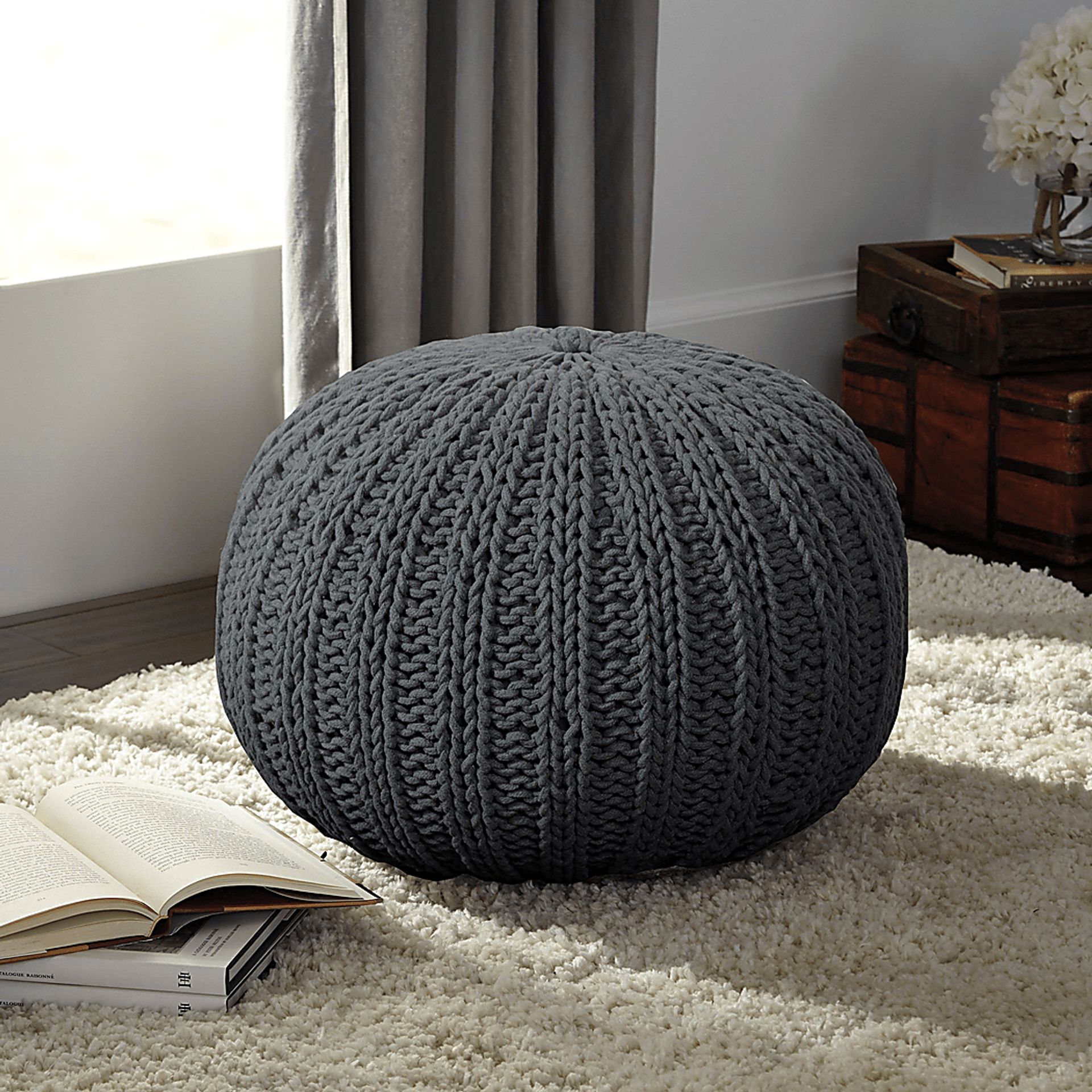 Ayidu Black Pouf - Image 5