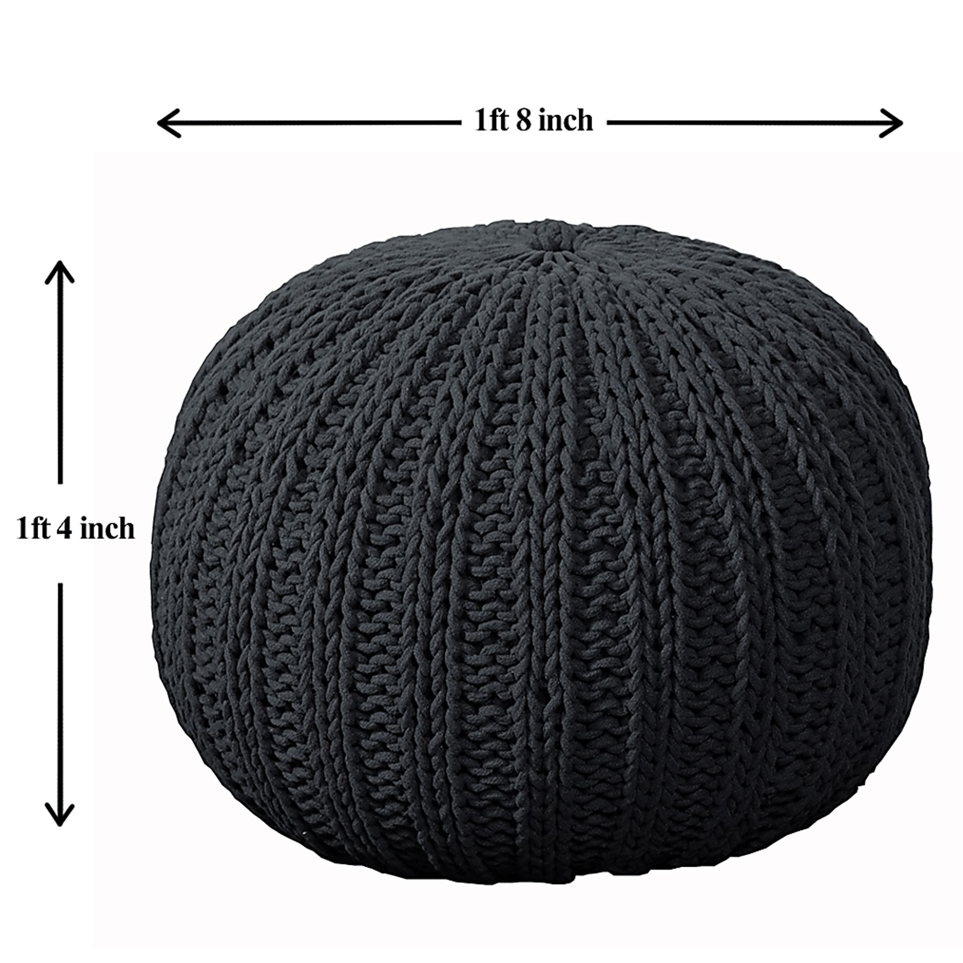Ayidu Black Pouf - Image 4