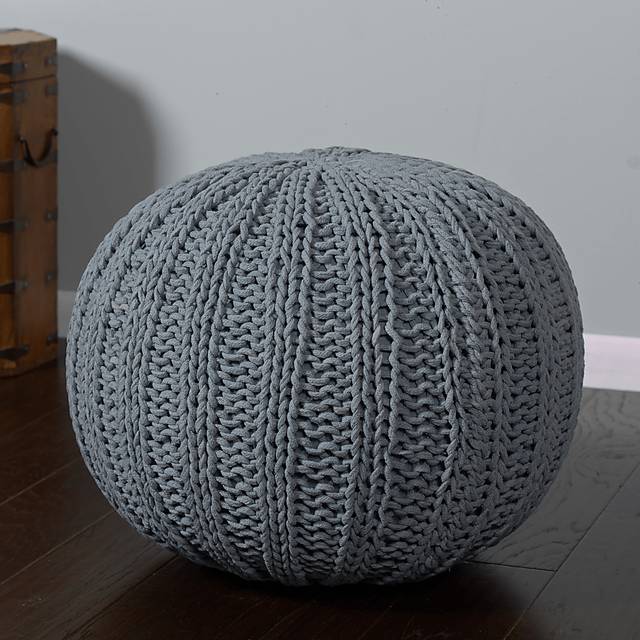 Ayidu Gray Pouf - Thumbnail - Image 2