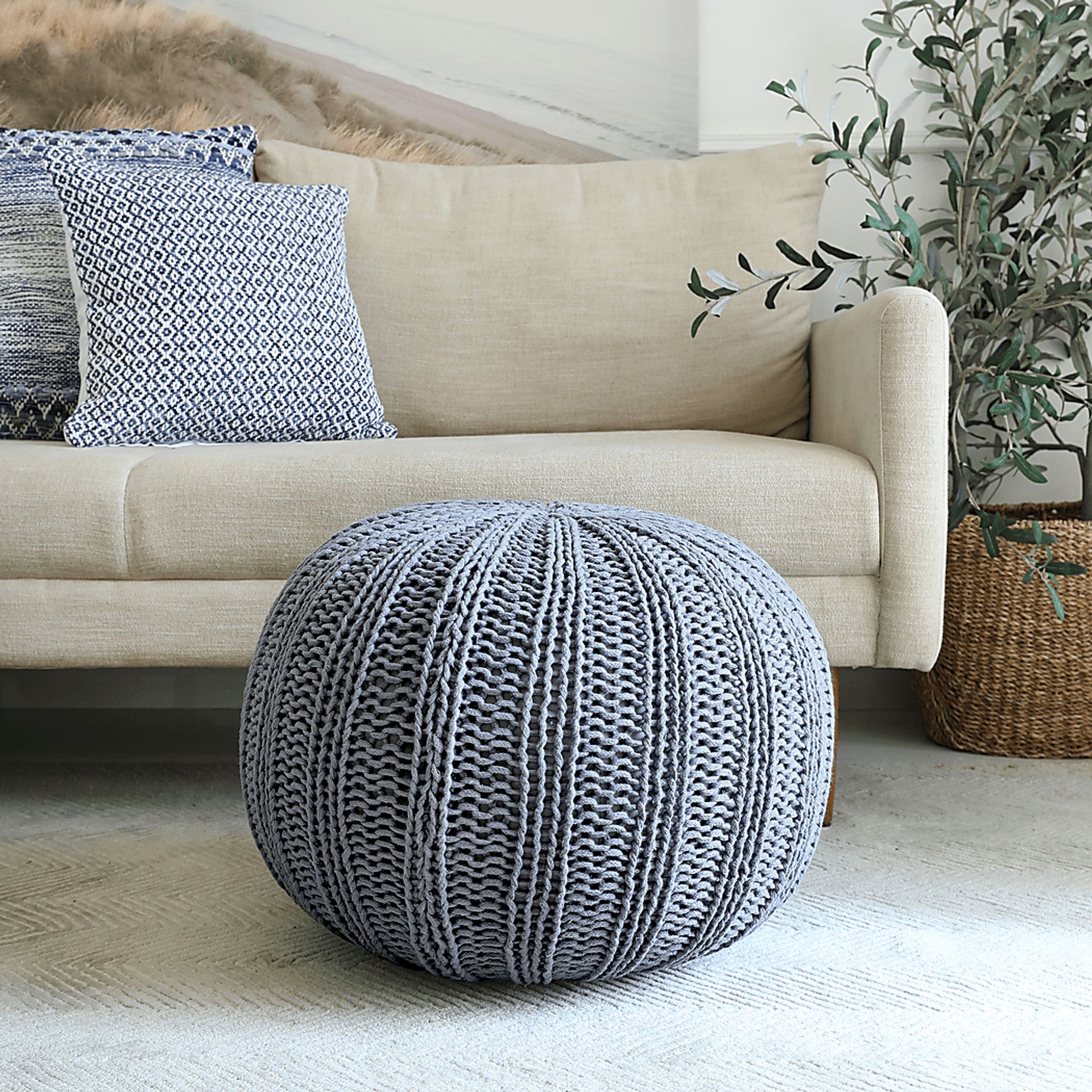 Ayidu Gray Pouf - Image 3