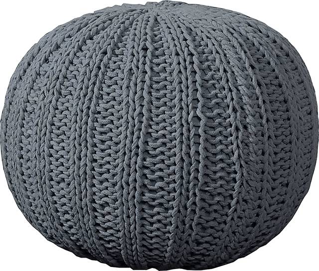 Ayidu Gray Pouf - Thumbnail - Image 1