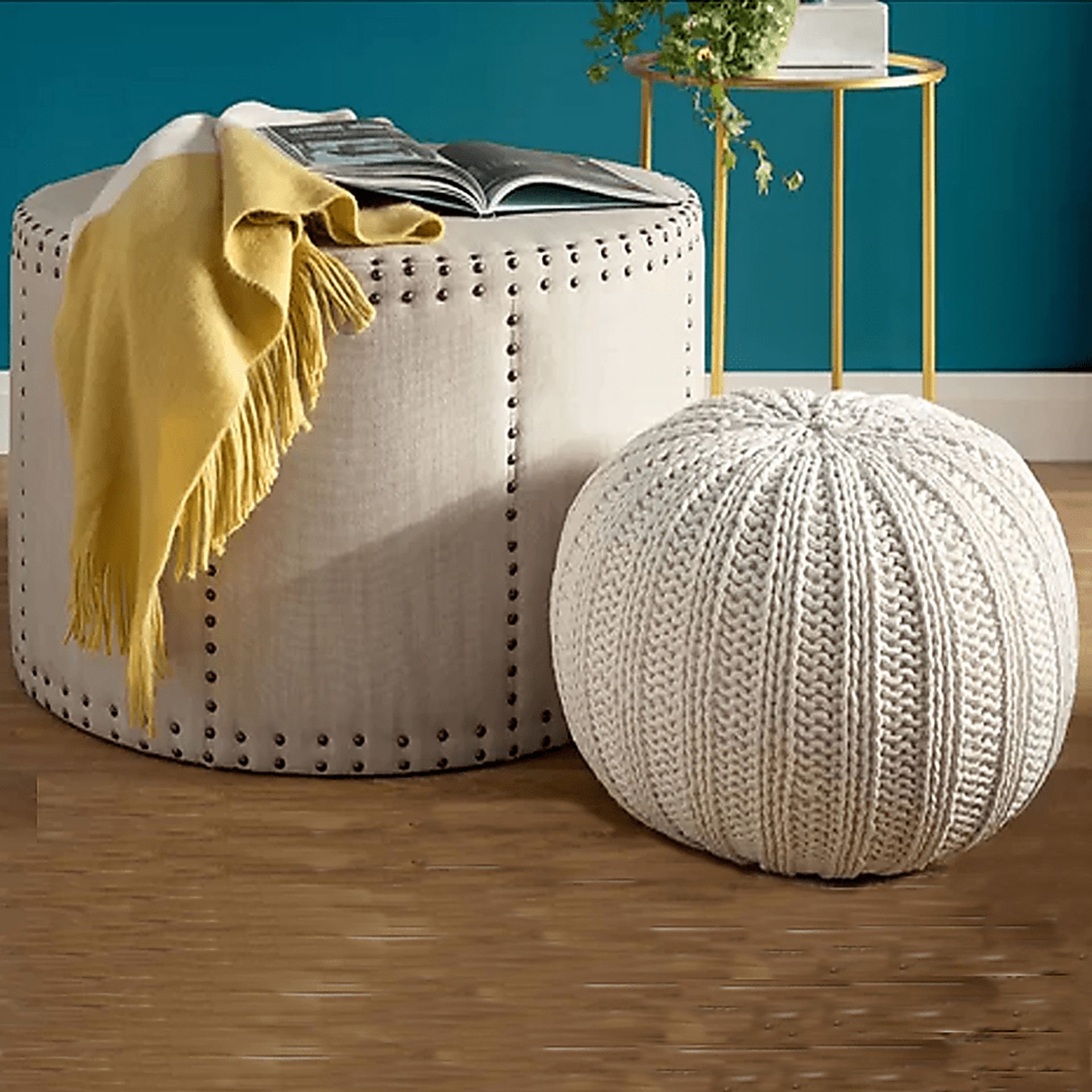 Ayidu Ivory Pouf - Image 5