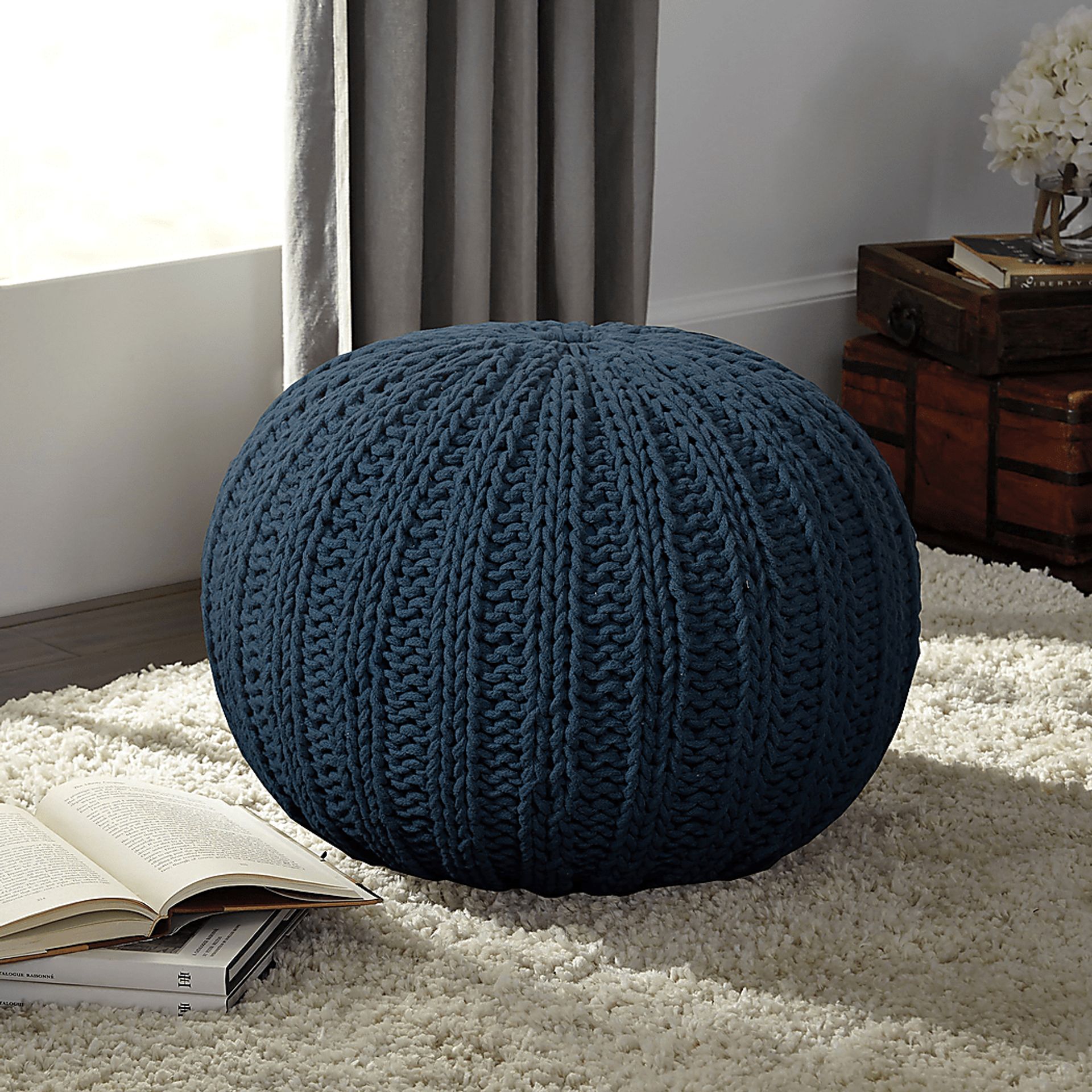 Ayidu Navy Pouf - Image 2
