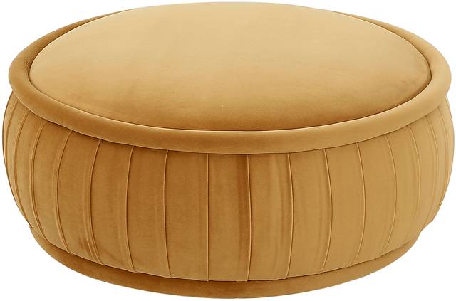 Ayla Ann Orange Accent Ottoman - Thumbnail - Image 2