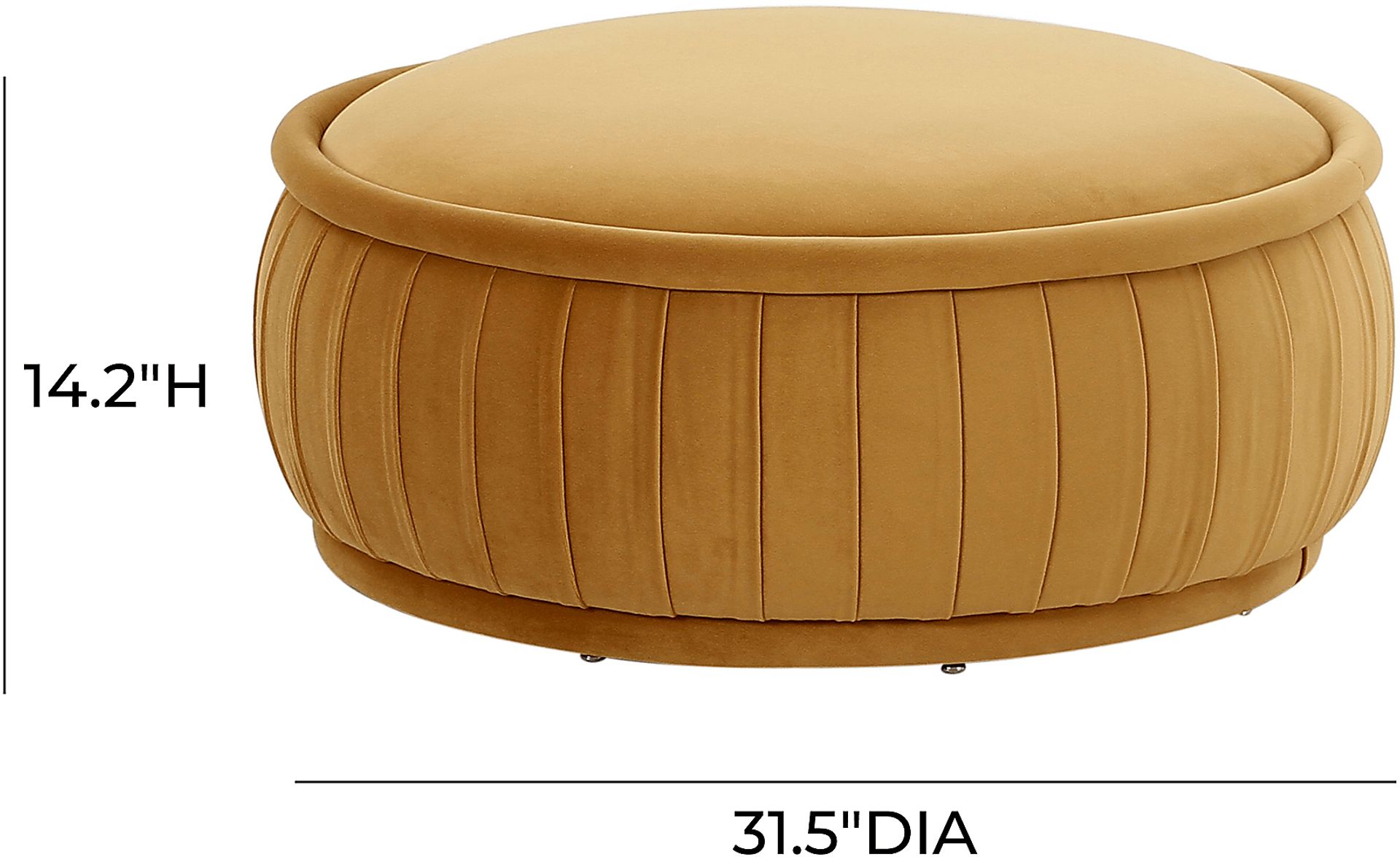 Ayla Ann Orange Accent Ottoman - Image 5