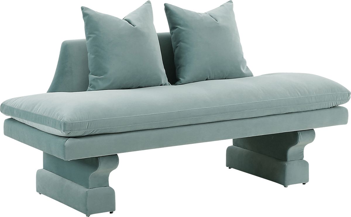 Aylee Blue Polyester Fabric Settee Rooms to Go