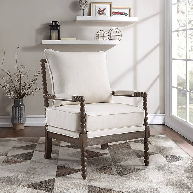 Ayleen Cream Accent Chair - Thumbnail - Image 2