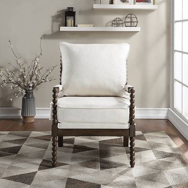 Ayleen Cream Accent Chair - Thumbnail - Image 3