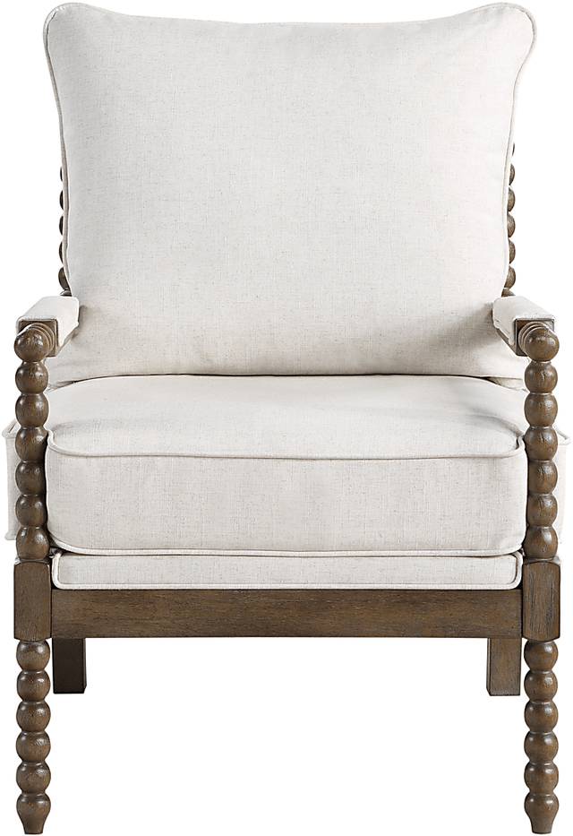 Ayleen Cream Accent Chair - Thumbnail - Image 4